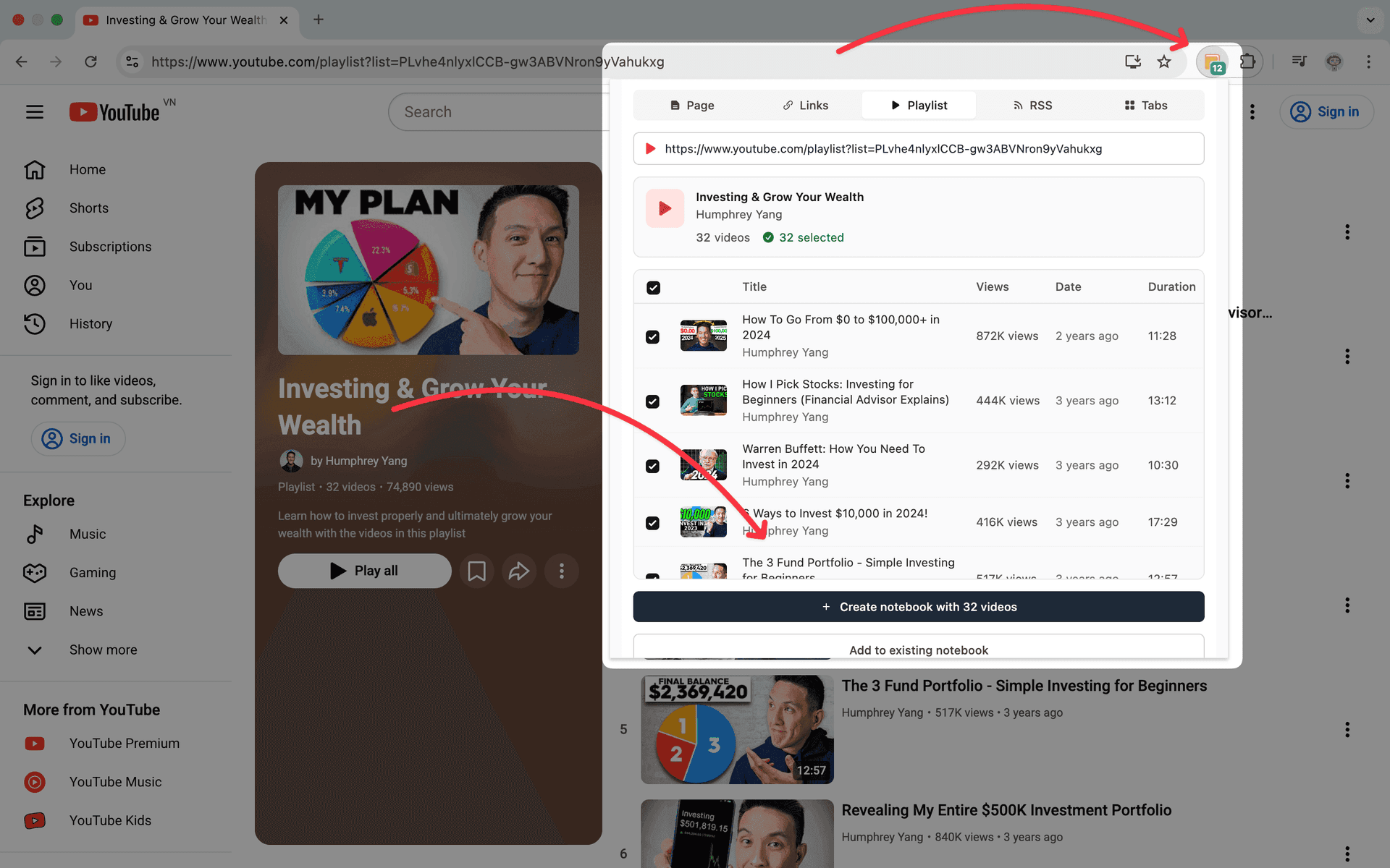 NotebookLM Tools bulk source adding interface - import 50 URLs, YouTube playlists, or RSS feeds at once