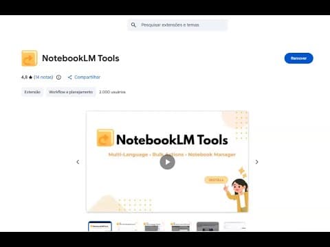Melhor extensão para o NotebookLM - video by Professor Rafael Sampaio
